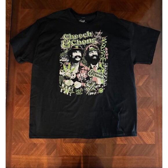 Cheech & Chong Black Graphic Tee | XXL | MAD Engine NWOT - Picture 6 of 12